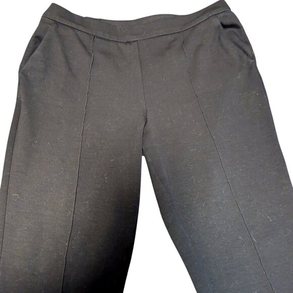 Banana Republic Scuba Knit Commuter Black Pant Pull On Stretch Ankle Crop LG - Picture 7 of 9